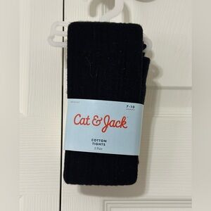 Cat & Jack Black Cotton Tights for Girls